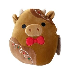 Squishmallows Jericho 5" Gingerbread Cow‎ Plush Toy Christmas Miniatures